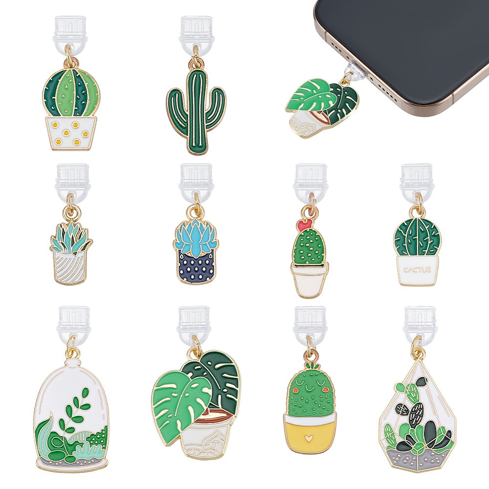 10Pcs 10 Styles PVC Mobile Dus – Cactus Mix Pot Bewertung und Preis