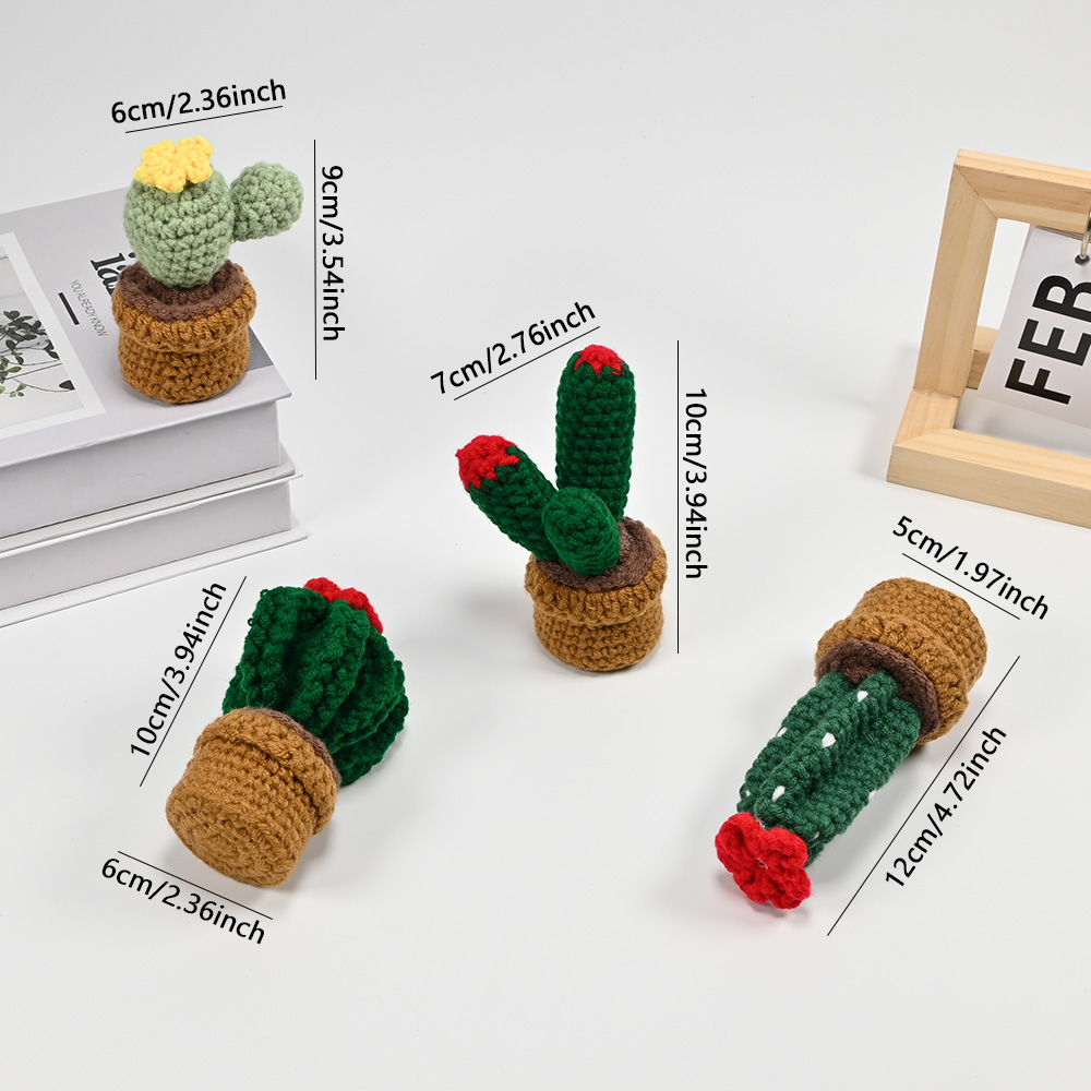 Hand-Crocheted Cactus Potted P – Cactus Mix Pot Bewertung und Preis
