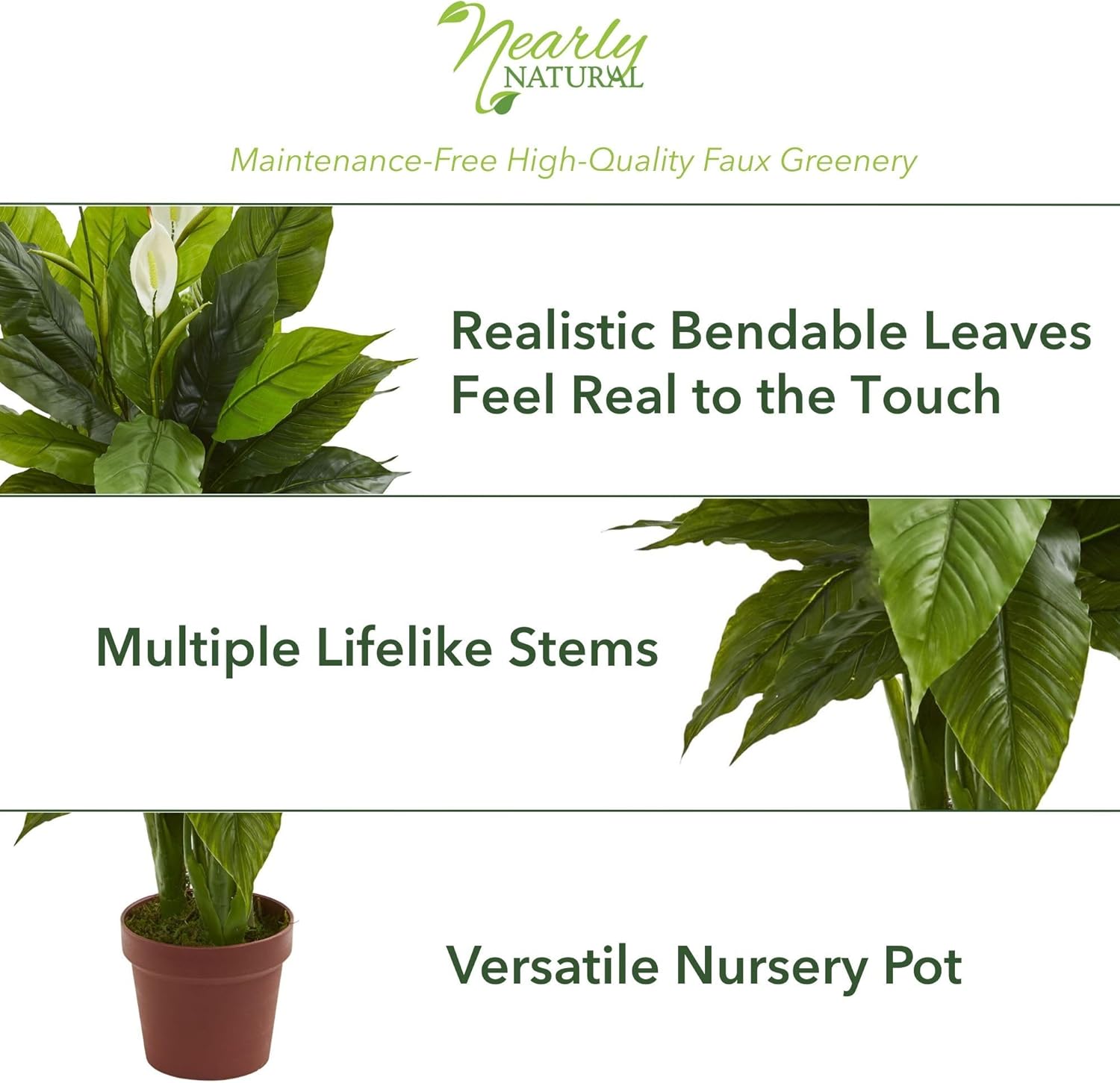 42in Artificial Peace Lily wit – Peace Lily White Bewertung und Preis