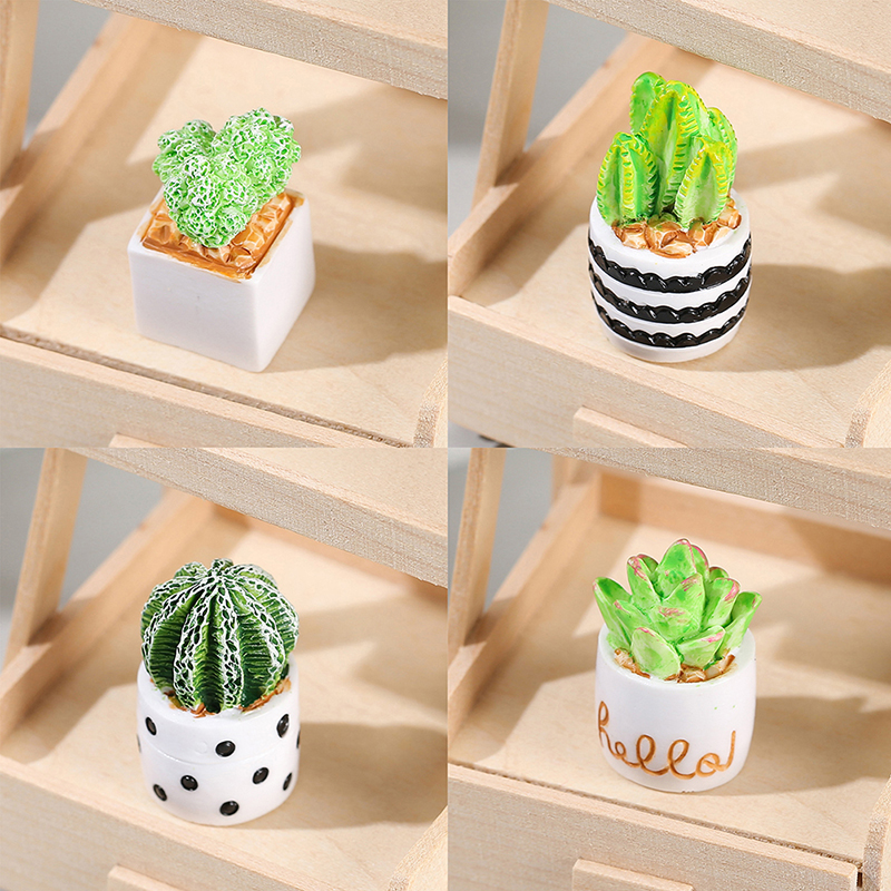 /Kb/1/4pcs 1:12 Dollhouse Mini – Cactus Mix Pot Bewertung und Preis