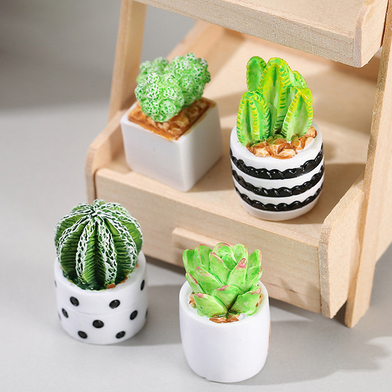 /Kb/1/4pcs 1:12 Dollhouse Mini – Cactus Mix Pot Bewertung und Preis